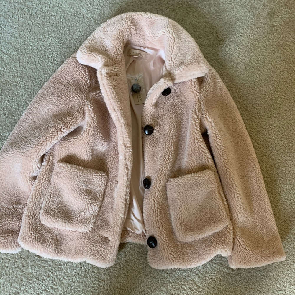 Philosophy teddy bear coat